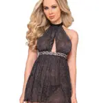 Rhinestone Babydoll W G-String