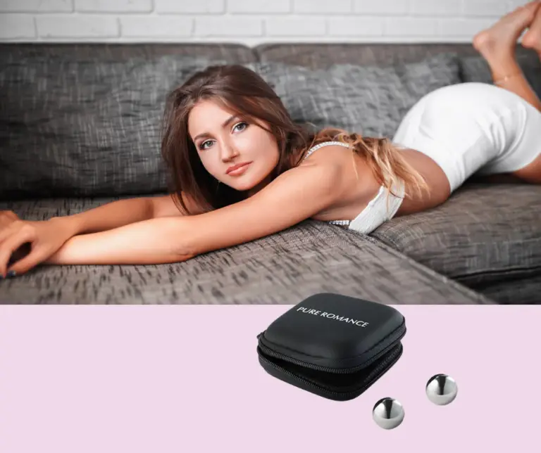 Petite young woman stretched across couch