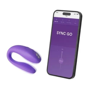 We-Vibe Sync Go App Control Rechargeable Silicone Couples Vibrator - Light Purple v4